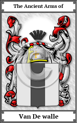 Van De walle Family Crest Download (JPG)  Book Plated - 150 DPI